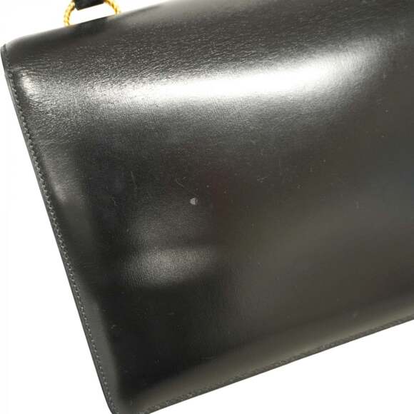 Hermes Hermès Vasco Box Calf Handbag, Black, with 〇Q Stamp, Women's - Picture 7 of 14